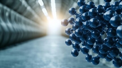 Elegant A conceptual image of omega 3 molecular structures glowing in a futuristic digital space representing scientific advancements in health 