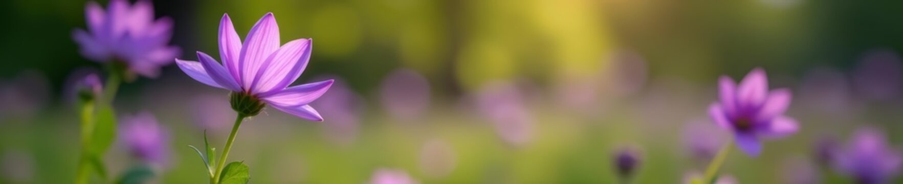 Close-up of purple flower in Ujazdowski Park with blurred background, close-up, botanical, bloom