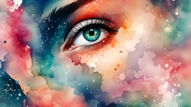 Watercolor slowly blending. Abstract background