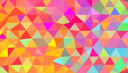 Obraz premium A vibrant explosion of joyful colors in a playful mosaic of triangles, creating a dynamic and energetic abstract artwork with bright pastel shades.