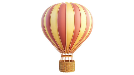Fototapeta premium 3D rendered cartoon hot air balloon featuring isolated on white background 
