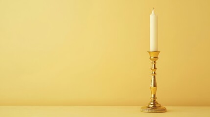 Space Golden Candlestick View Pastel Right Yellow Dining