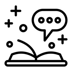 This Storytelling icon is suitable for School, Education, Edutainment, etc