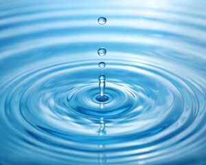 Water droplet ripple effect nature close-up image calm environment top-down view hydration concept for blood circulation