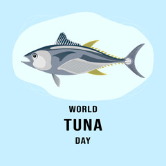 World tuna day. Tuna fish. Template, flyer, sticker, for design. 