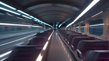 Naklejka premium A blurred perspective of a colorful,