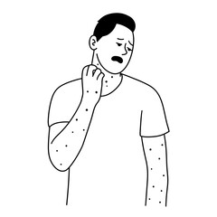 Men get monkeypox symptomps