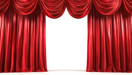 Red velvet stage curtains