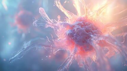 Obraz premium 3d rendered illustration of the anatomy of a cancer cell