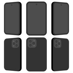 スマートフォンのイラストセット