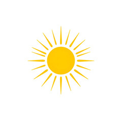 Fototapeta premium Bright and Simple Sun Illustration