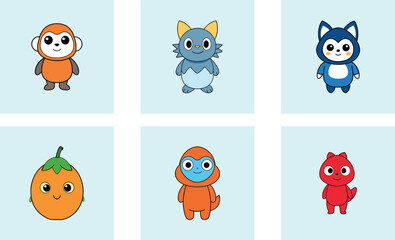 Obraz premium Cute kabosu cartoon vector