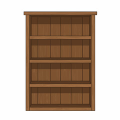 Wooden shelf design with empty space, ideal for storage or display