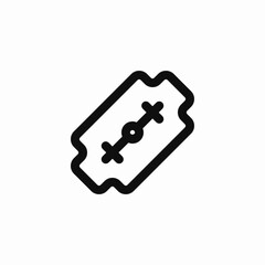 blade razor shave icon vector sign