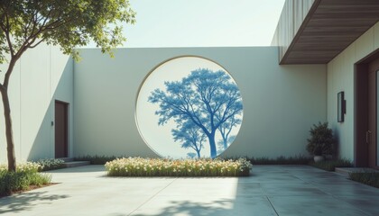 The Eastern artistic conception in a corner of the courtyard