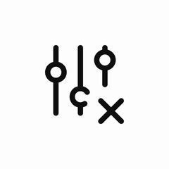 remove settings adjustment slider icon vector sign