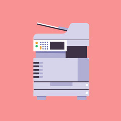 Office Photocopier Cartoon Vector Art