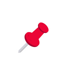Office Supplies Push Pin Vector