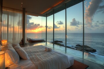 Luxury oceanfront bedroom