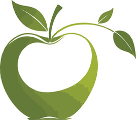 green apple vector illustration