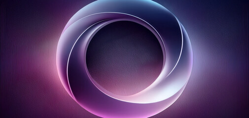 Pink and purple abstract background with white texture in geometric circles and ring pattern design. Abstract pink and blue neon light rings. Iridescent crystal ring with pink gradient texture.