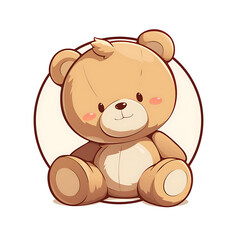Obraz premium Adorable and Playful Bear Engaged in Various Activities, Minimalist and Logo-Style Designs illustrator