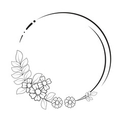 Floral Circular Frame
