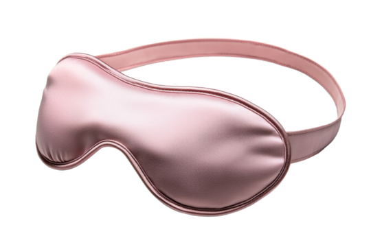 Pink eye mask with a pink strap isolated - Powered by Adobe