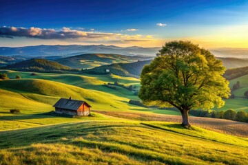Fototapeta premium Panoramic Remote Control Landscape, Stunning Nature Views, Wireless Freedom, Distant Scenery, Breathtaking Panorama, Scenic Remote, Serene Landscape, Digital Freedom, High-Resolution Image
