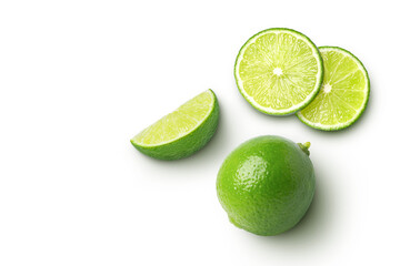 lime on white background