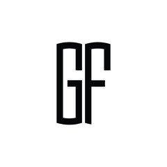 GF monogram logo design letter text name symbol monochrome logotype alphabet character simple logo