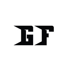 GF monogram logo design letter text name symbol monochrome logotype alphabet character simple logo
