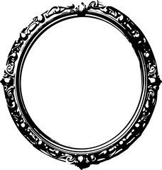 round frame on white