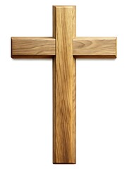 Wooden cross with a wooden frame