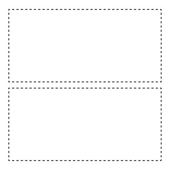 Dashed line rectangles. dashed line border. cutout lines. rectangle cutout forms. simple line frame. shapes cutting and drawing