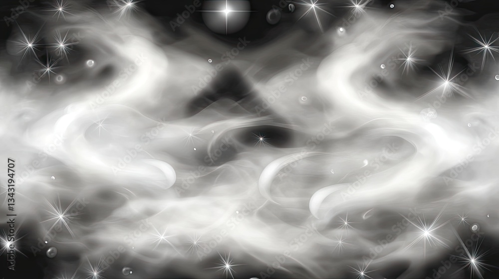 Wall mural abstract smoke nebula in space