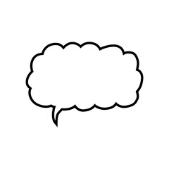 Speech bubble vector icon. Chat illustration sign. Message symbol. Text bubble logo.