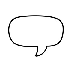 Speech bubble vector icon. Chat illustration sign. Message symbol. Text bubble logo.