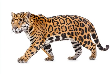 Obraz premium An isolated jaguar with a transparent backdrop, leopard wildcat clipart