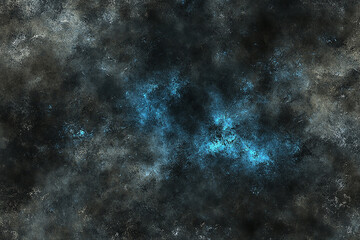Obraz premium Abstract cosmic background with swirling dark clouds and glowing blue accents, ideal for digital art
