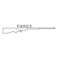 Weapon icon vector. Gun illustration sign. Machine gun symbol. Pistol logo.