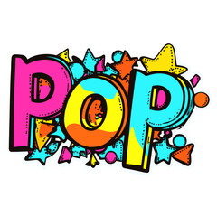 Art graphics colorful sticker vector