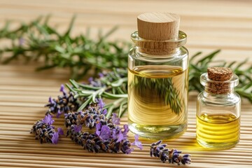 Essential oils, rosemary and lavender