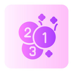 Countdown gradient icon