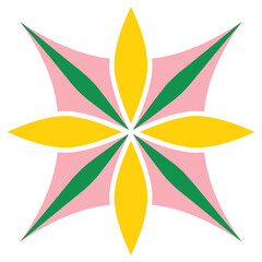 Starburst symmetrical pattern art vector