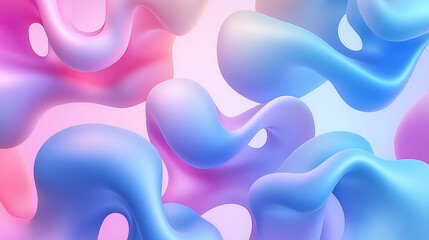 Abstract pastel fluid forms, swirling design