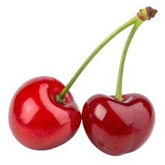 two cherries isolated on white