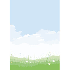 Meadow illustration nature grass vector
