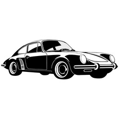 Obraz premium Car silhouette illustration automobile vehicle vector