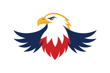 Obraz premium american eagle with red ribbon